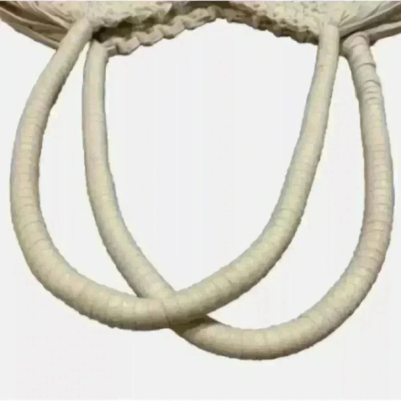 London Kaye Crochet Hobo Bag Shoulder Ivory Macrame Western Boho Tote Coastal - Picture 3 of 5